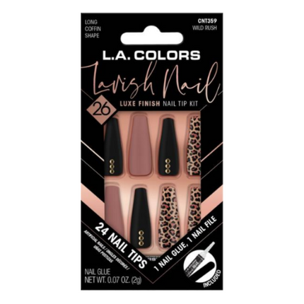 LA Colors Lavish Nails Luxe Finish Nail Tip Kit Wild Rush