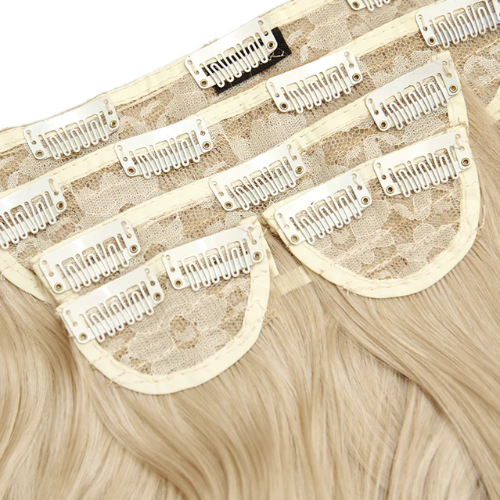 Lullabellz Super Thick 22 Inch 5 Piece Blow Dry Wavy Clip In Hair Extensions California Blonde