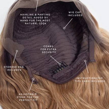 Lullabellz The Harley Golden Balayage Boho Waves Lace Front Wig