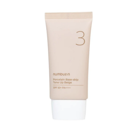 Numbuzin No.3 Porcelain Base-skip Tone Up Beige SPF50+