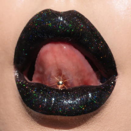 Queen Cosmetics Holographic Lip Gloss Black Widow