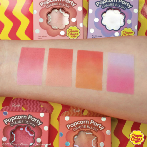 Rude Cosmetics x Chupa Chups Popcorn Party Ombre Blush Berry Blast