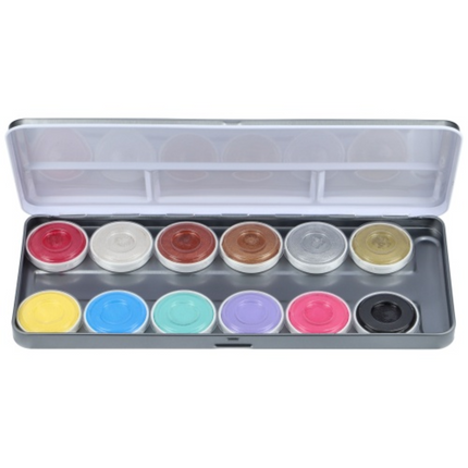 Superstar Aqua Face & Bodypaint 12 Color Palette Shimmer & Pastel