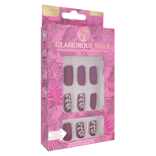 W7 Cosmetics Glamorous Nails Back to Fuchia